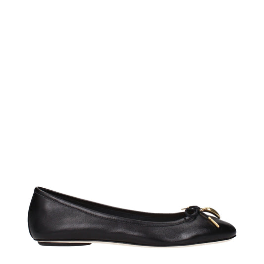 Chloé Black Leather Ballet Flats