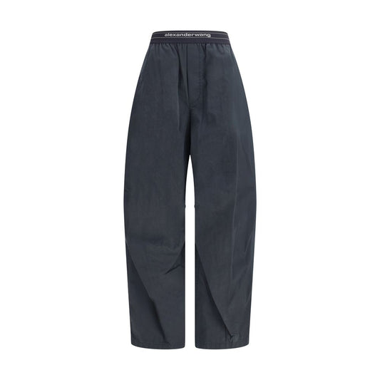 Alexander Wang Trousers with elastic waistband and contrasting jacquard logo