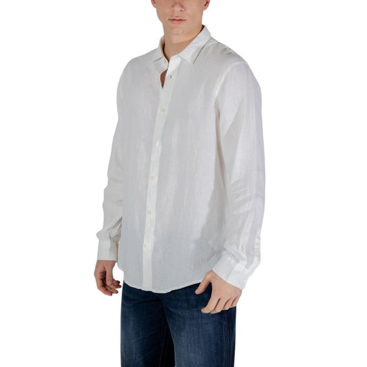 Armani Exchange White Linen Shirt