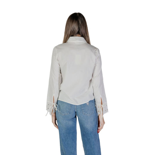 Jacqueline De Yong White Cotton Shirt