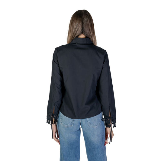 Jacqueline De Yong Black Cotton Shirt
