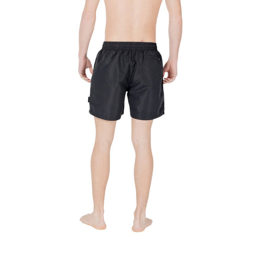 EA7 Emporio Armani Black Polyester Swim Short