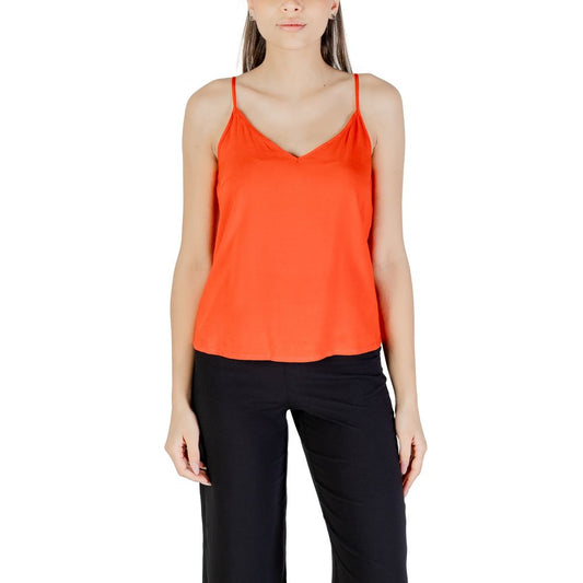 Vero Moda Red Viscose Tank Top