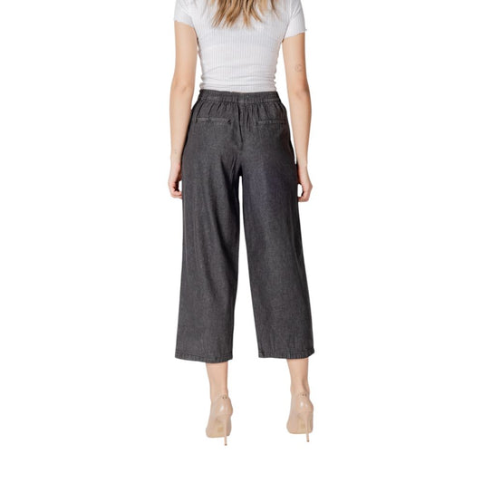 ICHI Black Cotton Jeans Denim