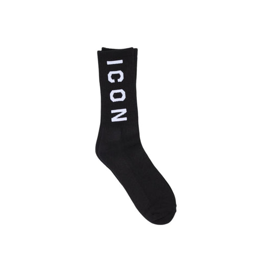 Icon Black Cotton Sock