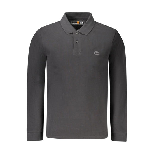 Timberland Black Cotton Polo Shirt
