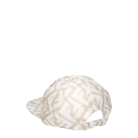 Fendi Beige Silk Caps (Baseball Hat)