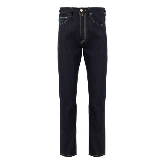 Jacob Cohen Blue Polyester Tapered Jean