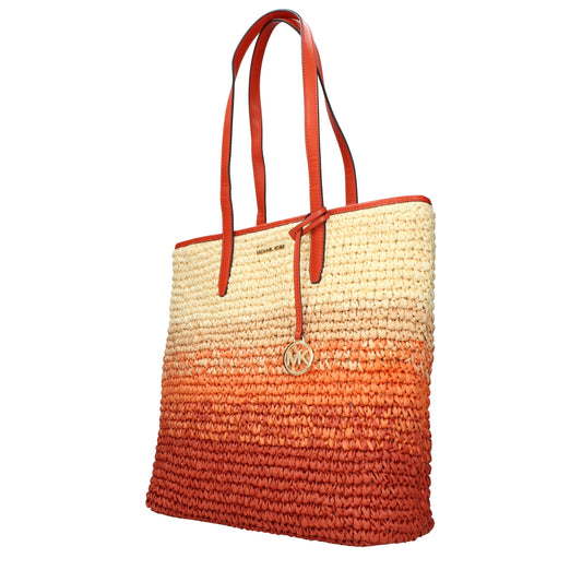 Michael Kors Orange Raffia Shoulder Bags
