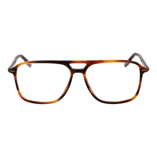 Ermenegildo Zegna Brown Men Glasses Frame