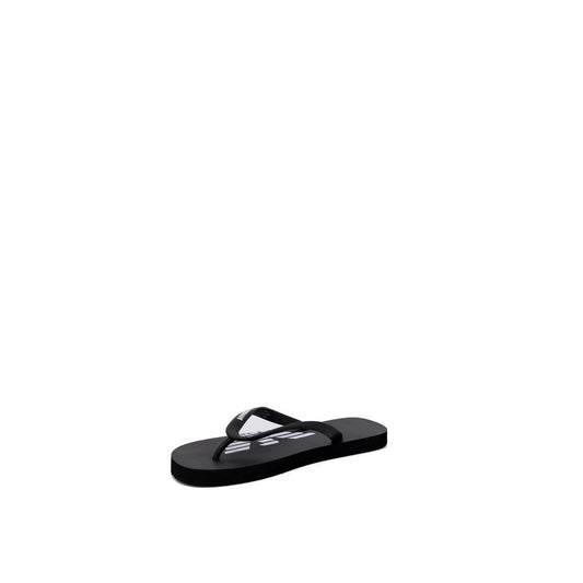 Emporio Armani Underwear Black And White Rubber Flip-Flop Sandals