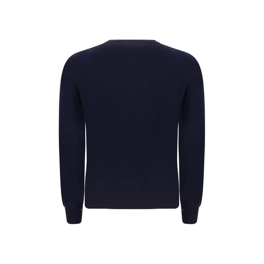 Brunello Cucinelli Blue Fleece Wool Sweater