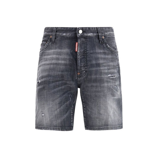 Dsquared² Black Cotton Bermuda Shorts