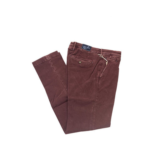 Jacob Cohen Burgundy Cotton Chino Pants