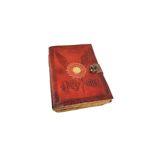 Handmade Leather Travel Journal – Brown Vintage Notebook Inspired by Harry Potter