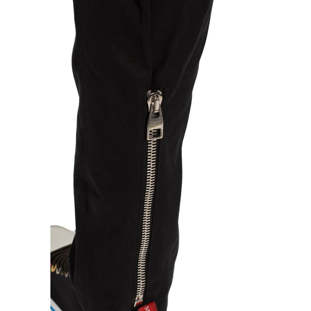 Alexander McQueen Black Cotton Casual Pants
