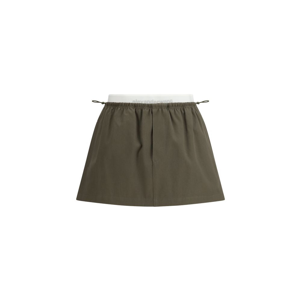 Alexander Wang Bicolor Cotton Mini Skirt