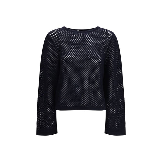 Allude Blue Fleece Wool Sweatshirt