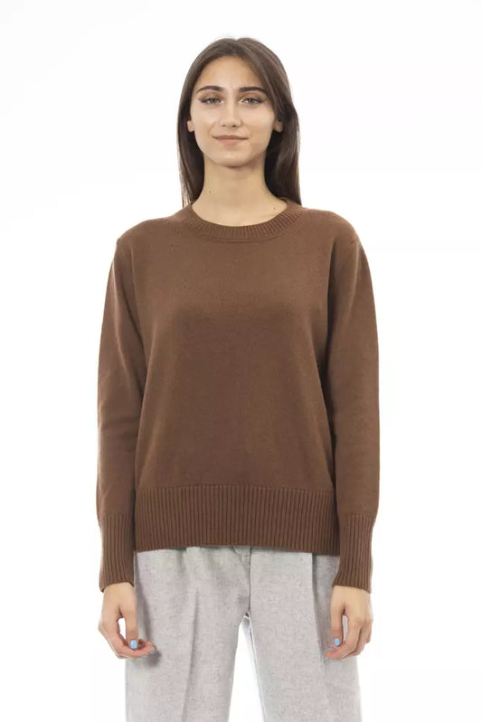 Alpha Studio Brown Cashmere Women Sweater