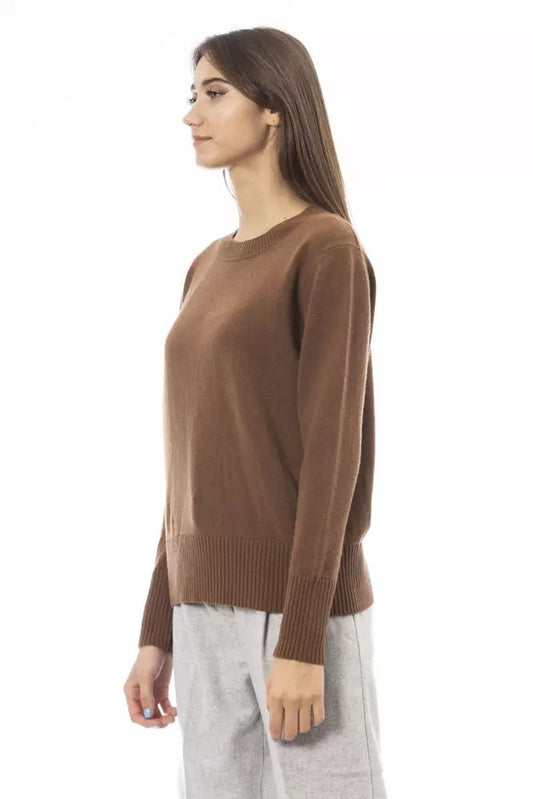 Alpha Studio Brown Cashmere Women Sweater