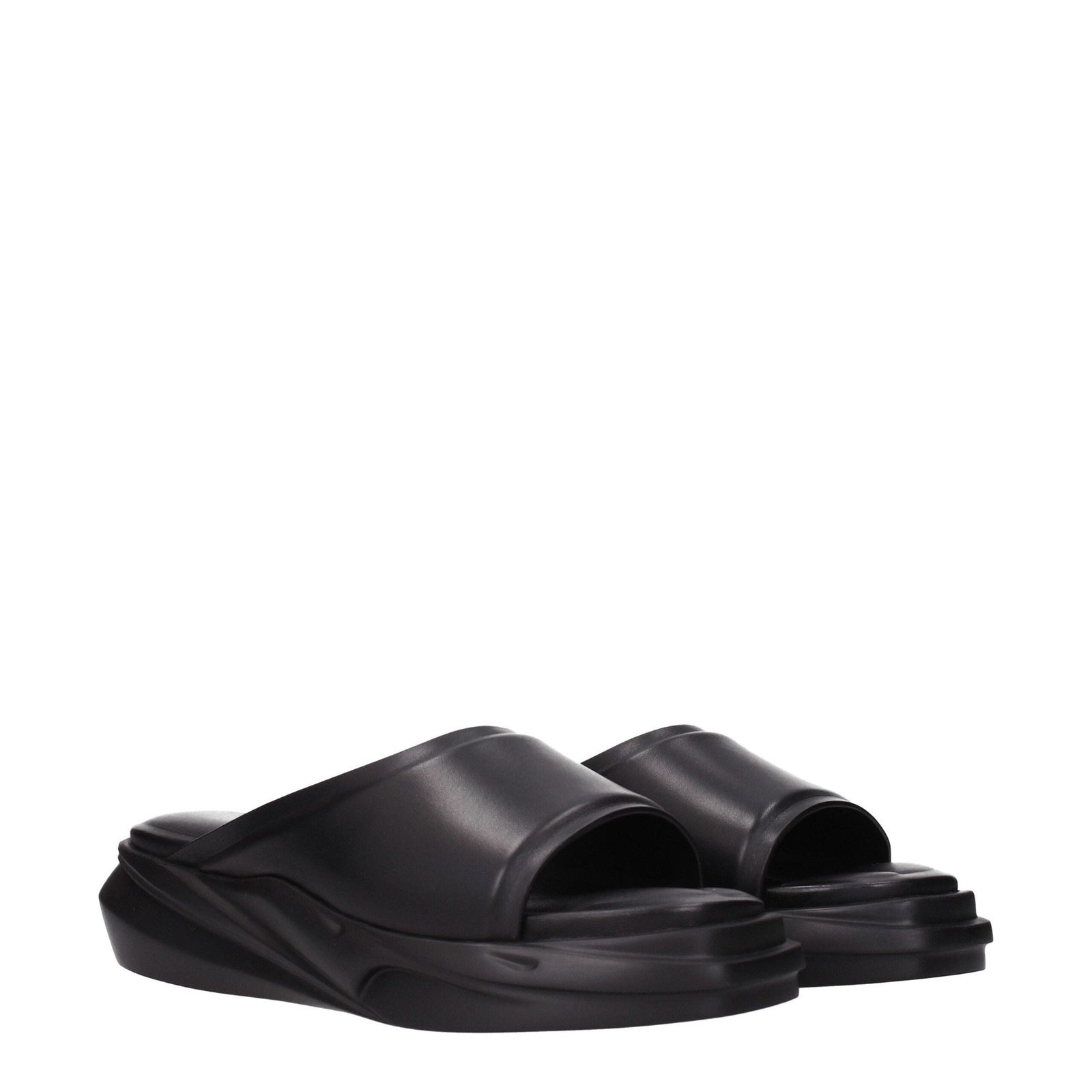 Alyx Black Leather Slipper