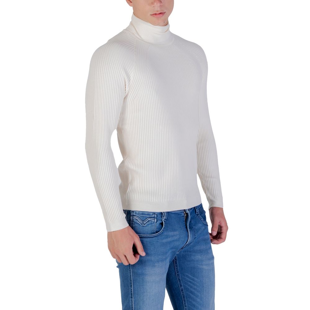 Antony Morato Cream Viscose Turtleneck