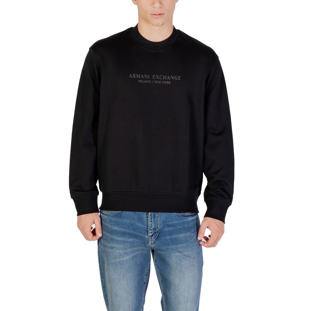 Armani Exchange Black Cotton Sweatshirt