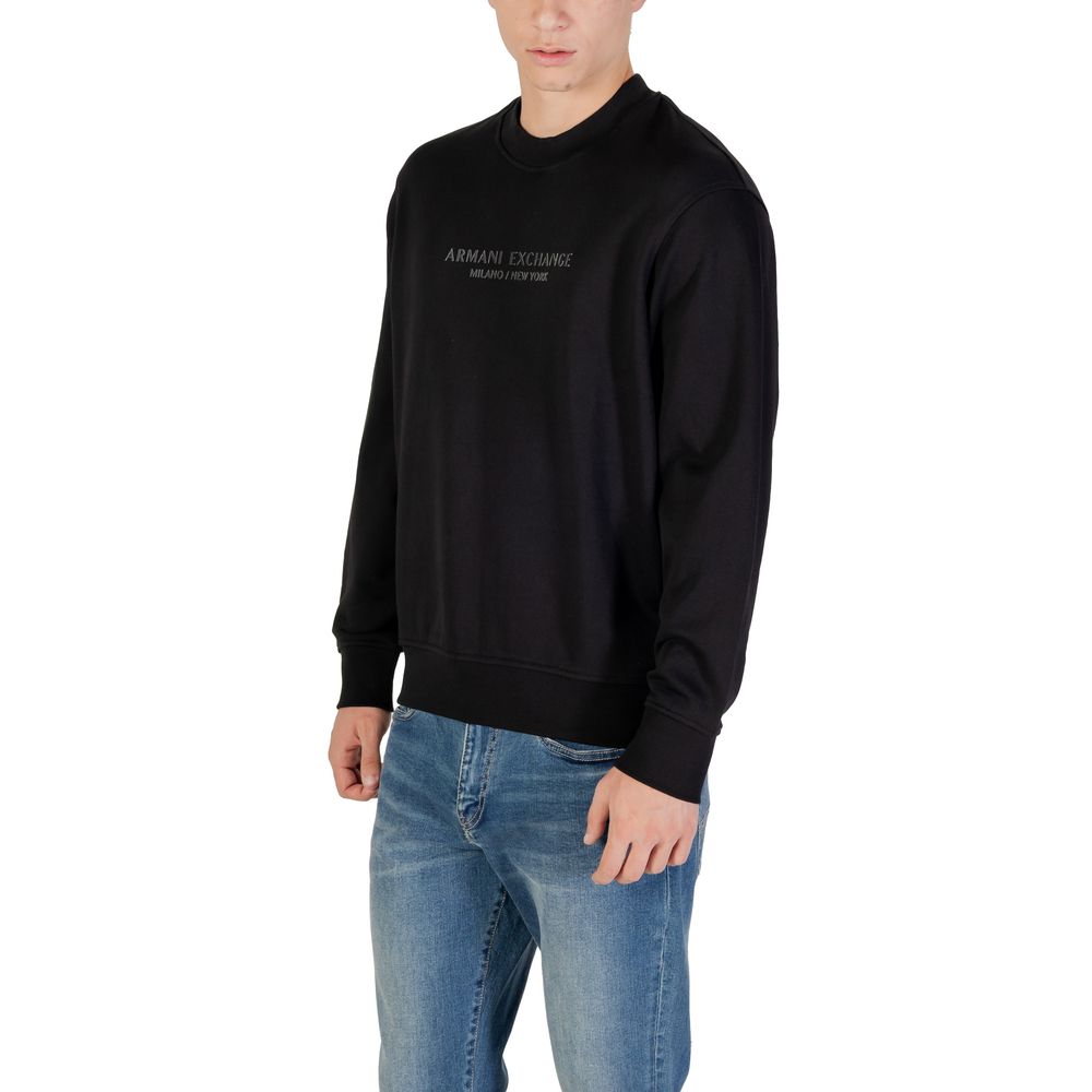 Armani Exchange Black Cotton Sweatshirt