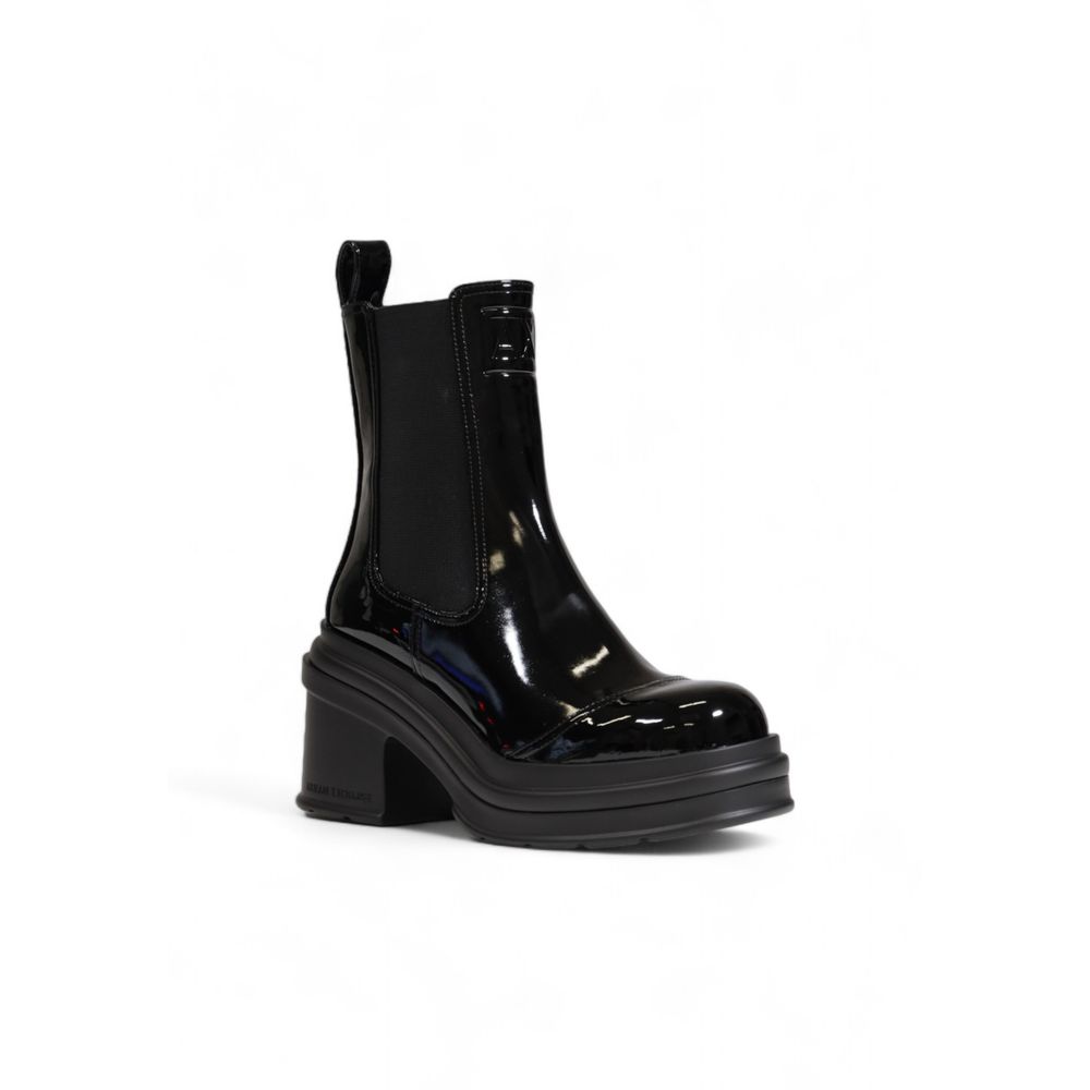 Armani Exchange Black Polyester Boot