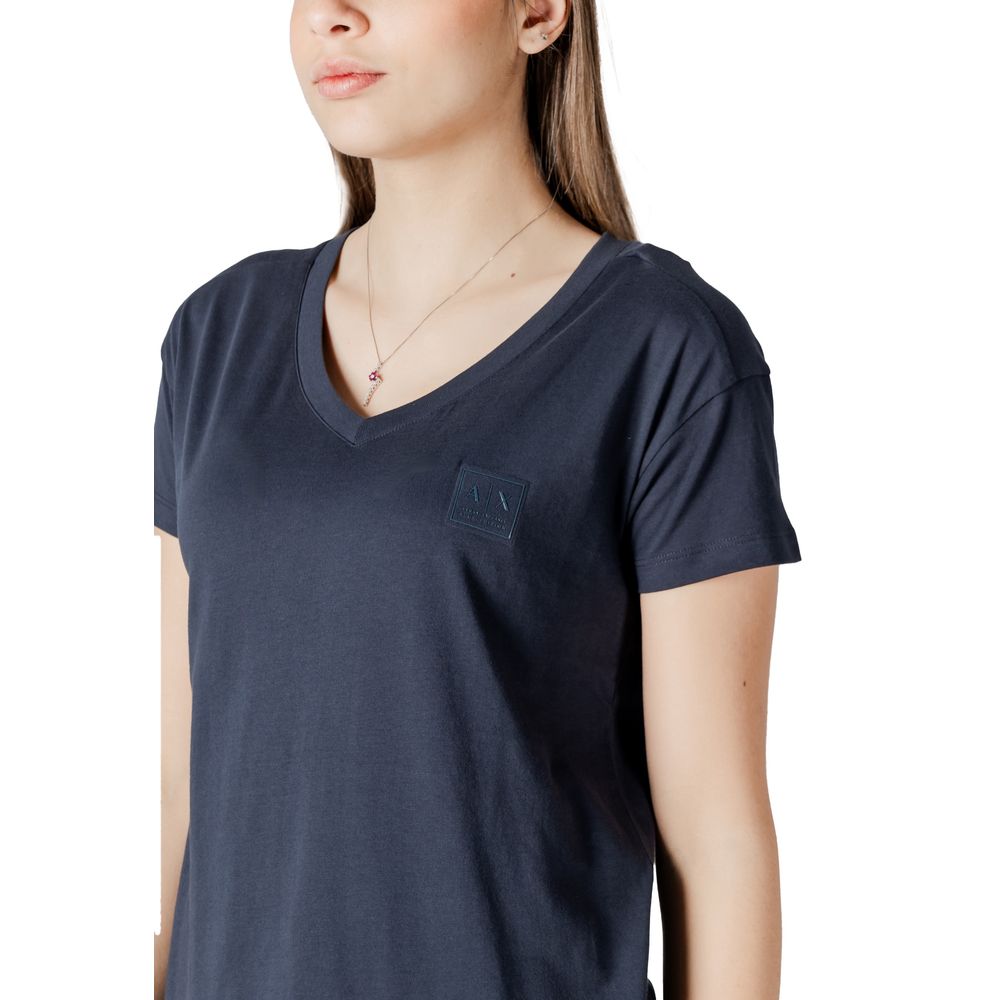 Armani Exchange Blue Cotton T-Shirt