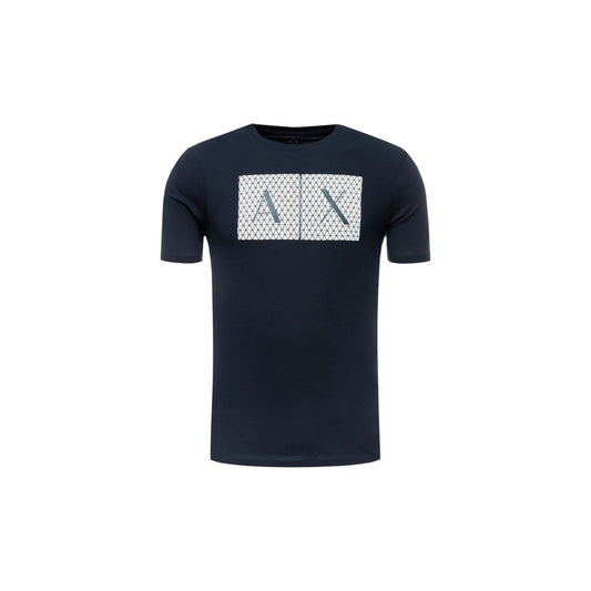 Armani Exchange Blue Cotton T-Shirt