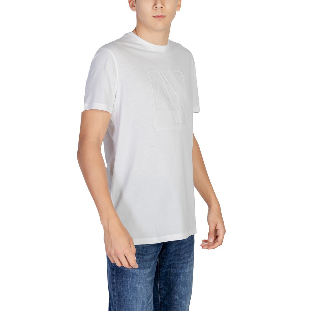 Armani Exchange Cream Cotton T-Shirt