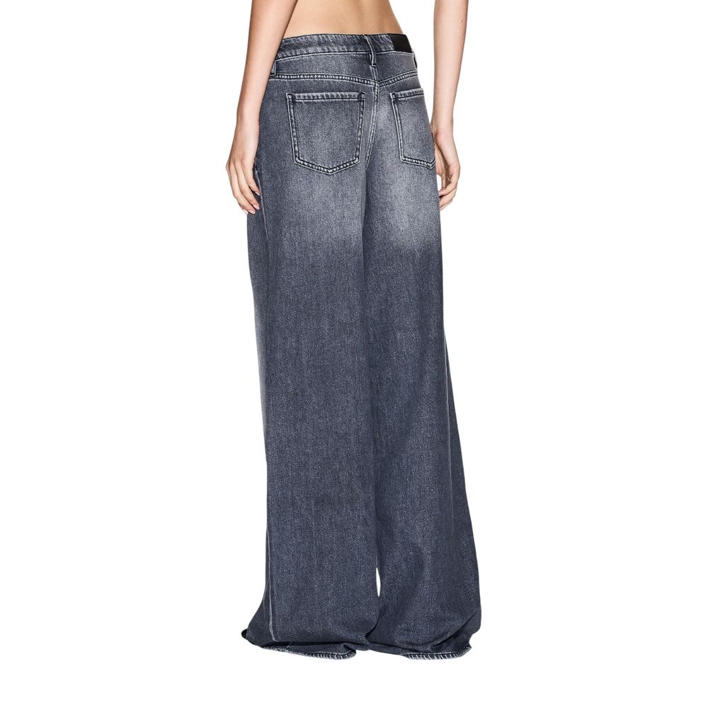 Armani Exchange Gray Cotton Relaxed Fit Jeans