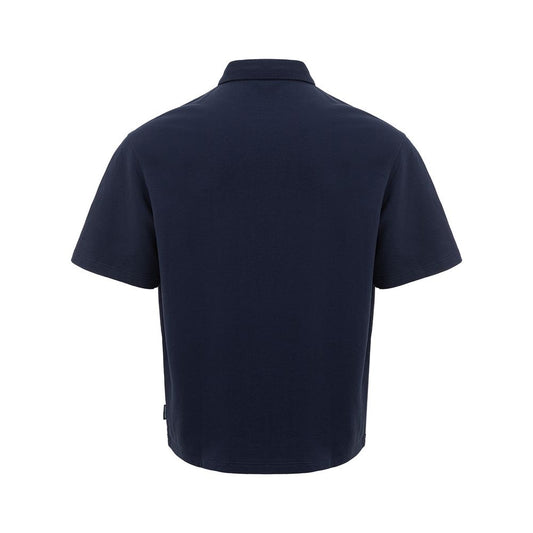 Armani Exchange Sleek Blue Cotton Polo Shirt for Men