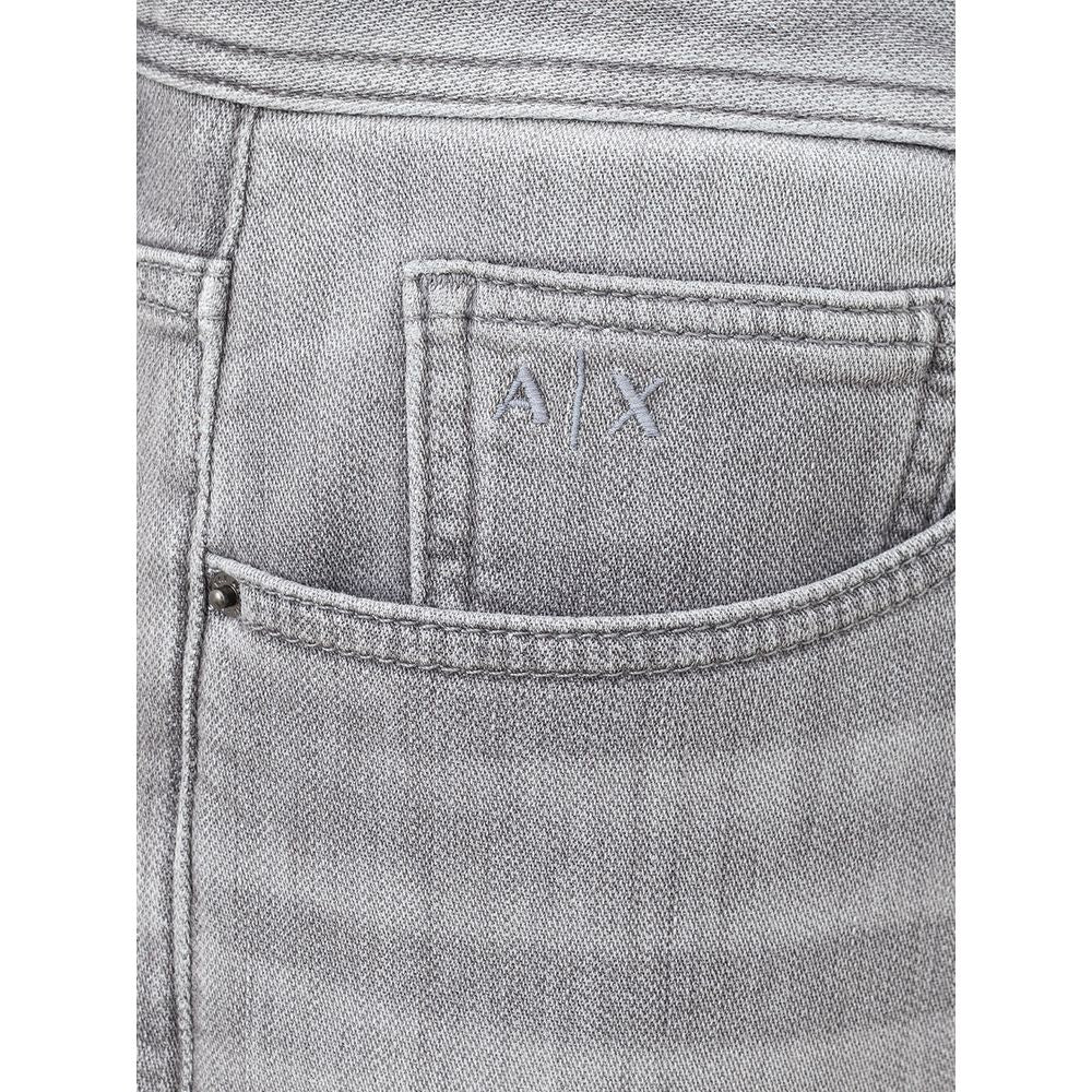 Armani Exchange Sleek Gray Cotton Denim Essentials