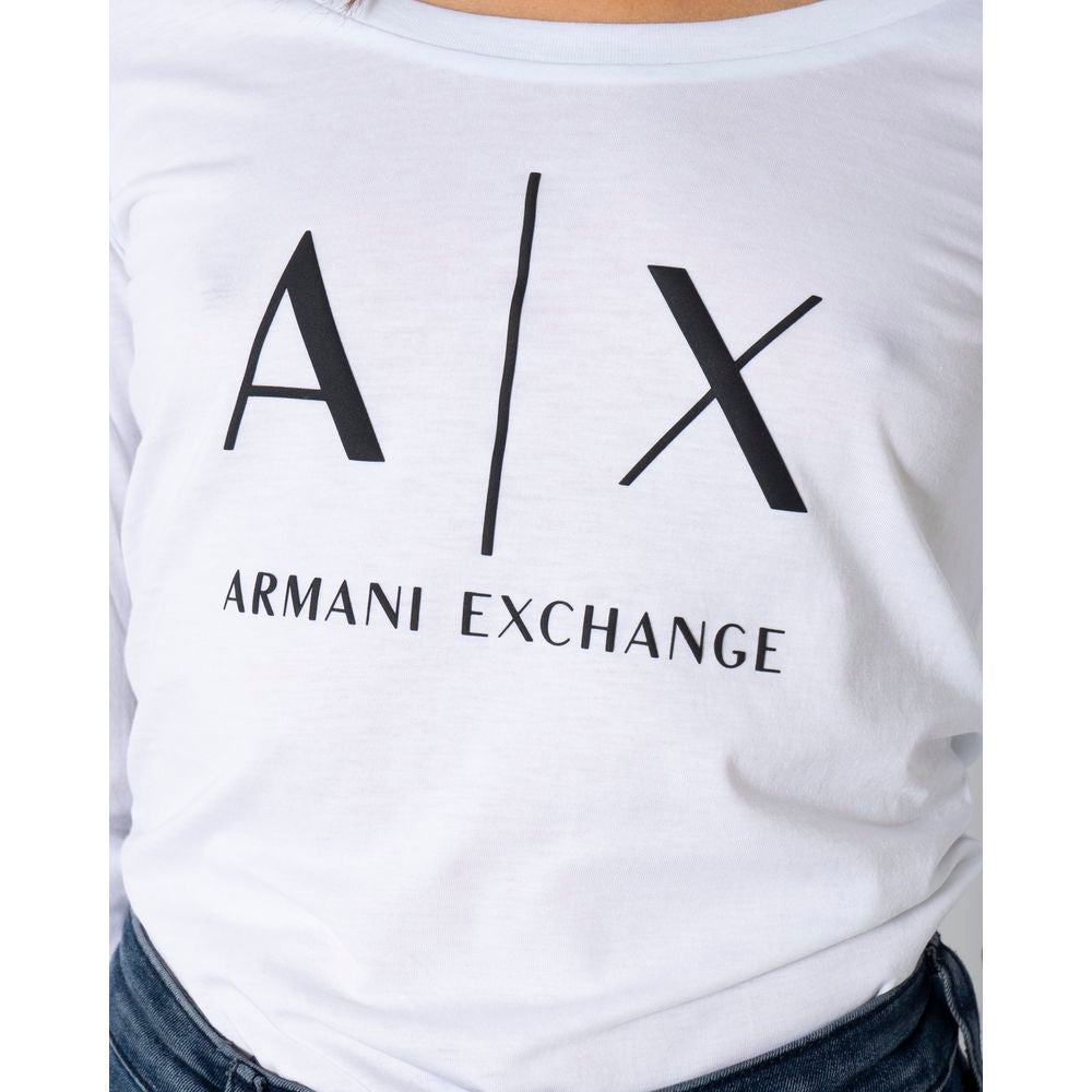 Armani Exchange White Cotton Long Sleeve