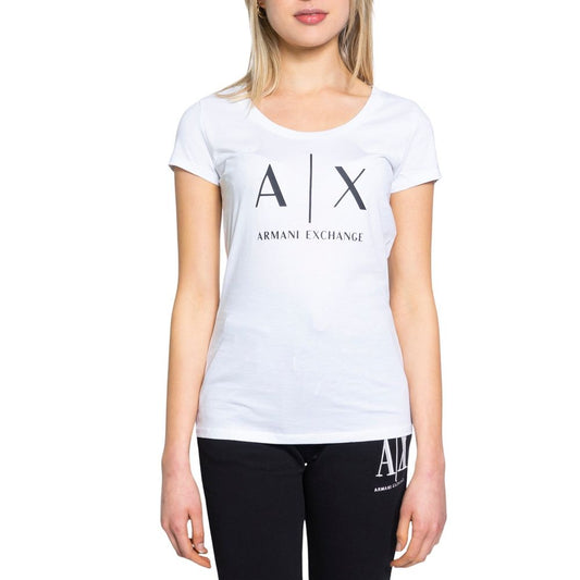 Armani Exchange White Cotton Tops & T-Shirt