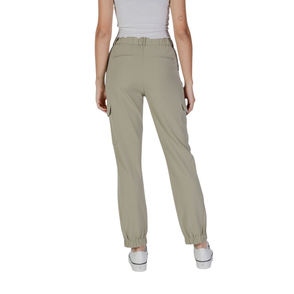 B.Young Green Polyester Jeans & Pant