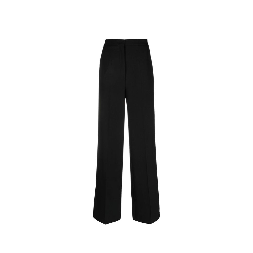BLANCA VITA Black Elastane Casual Pants