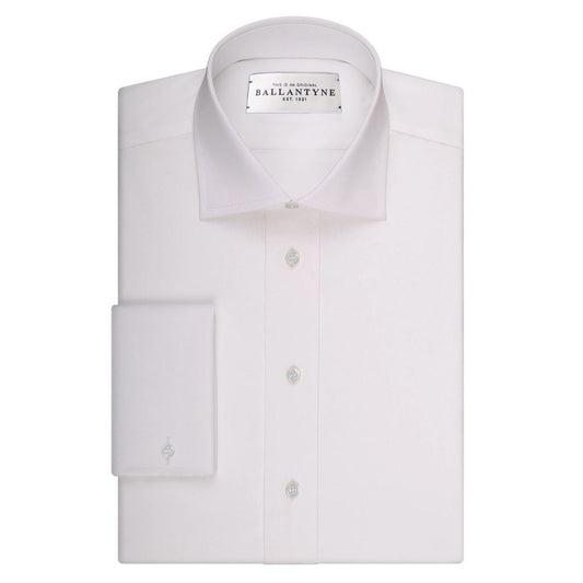 Ballantyne White White Cotton Material Shirt