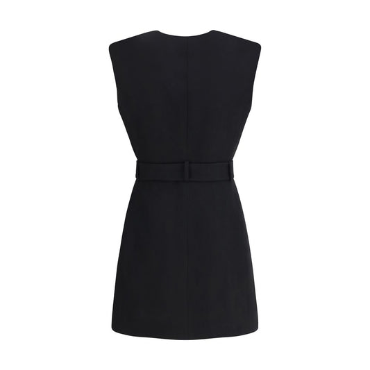 Balmain Black Fleece Wool Casual Dress