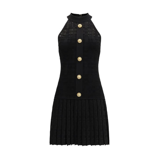 Balmain Black Viscose Cocktail Dress