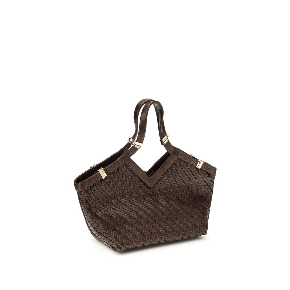 Benedetta Bruzziches Brown Buffalo Leather Handbag