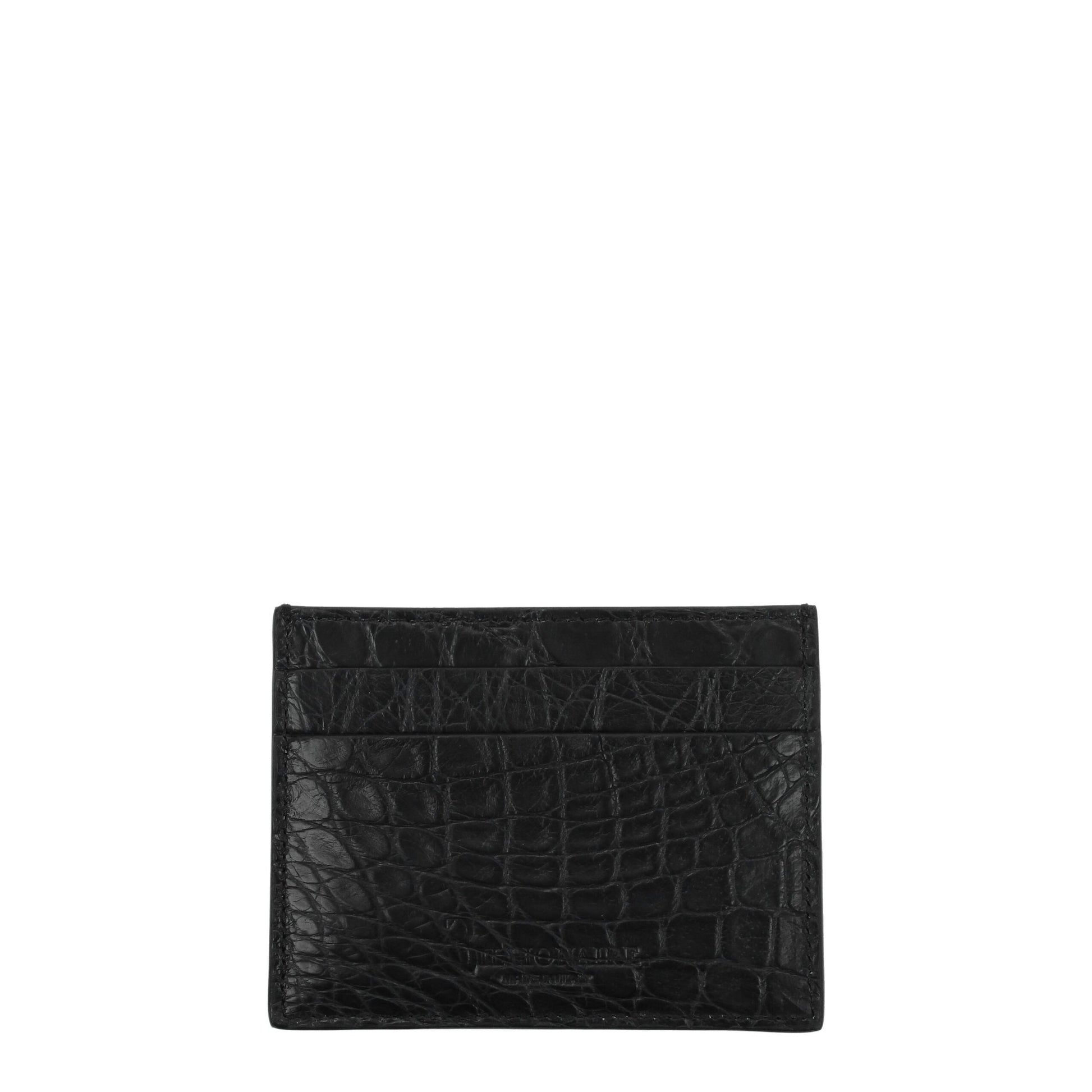 Billionaire Italian Couture Black Crocodile Cardholder