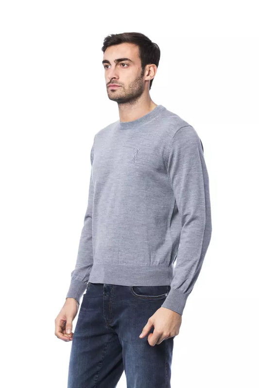 Billionaire Italian Couture Gray Merino Men Sweater