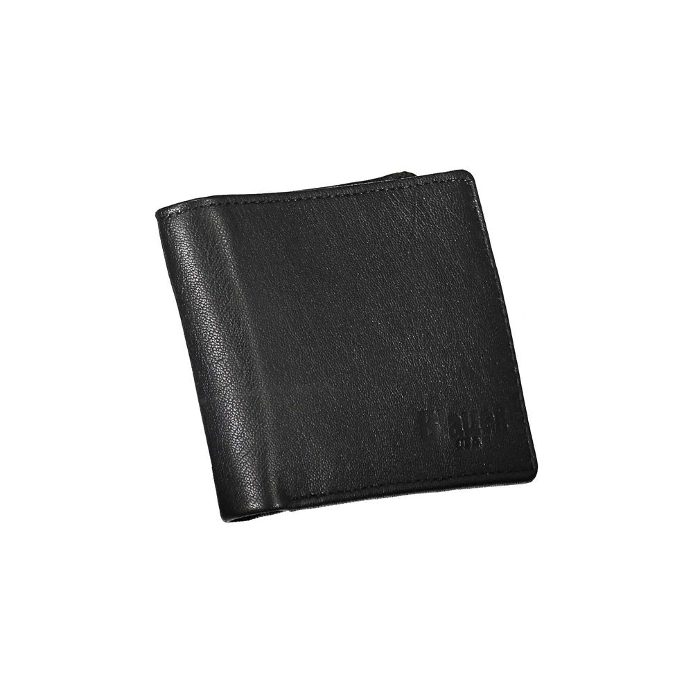 Blauer Elegant Black Leather Dual-Compartment Wallet