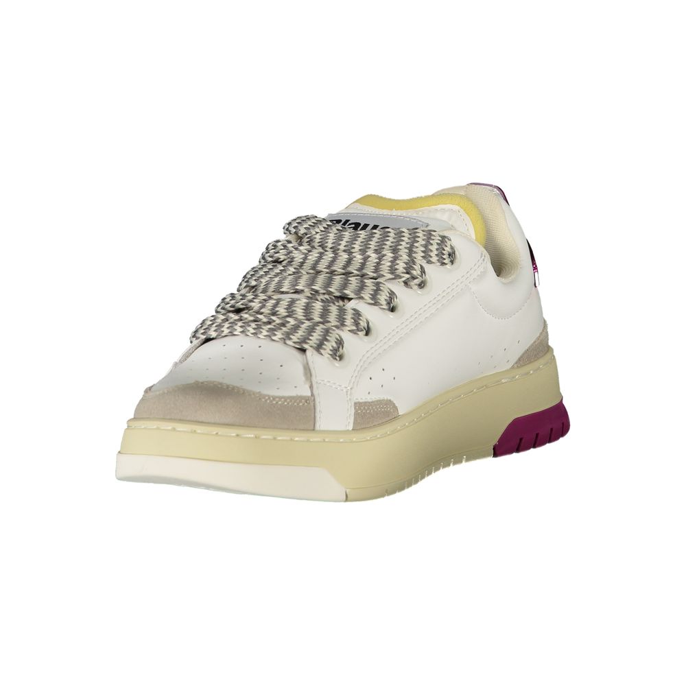 Blauer White Polyester Sneaker