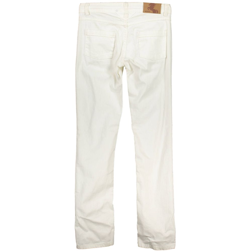 Blend White Cotton Jeans & Pant