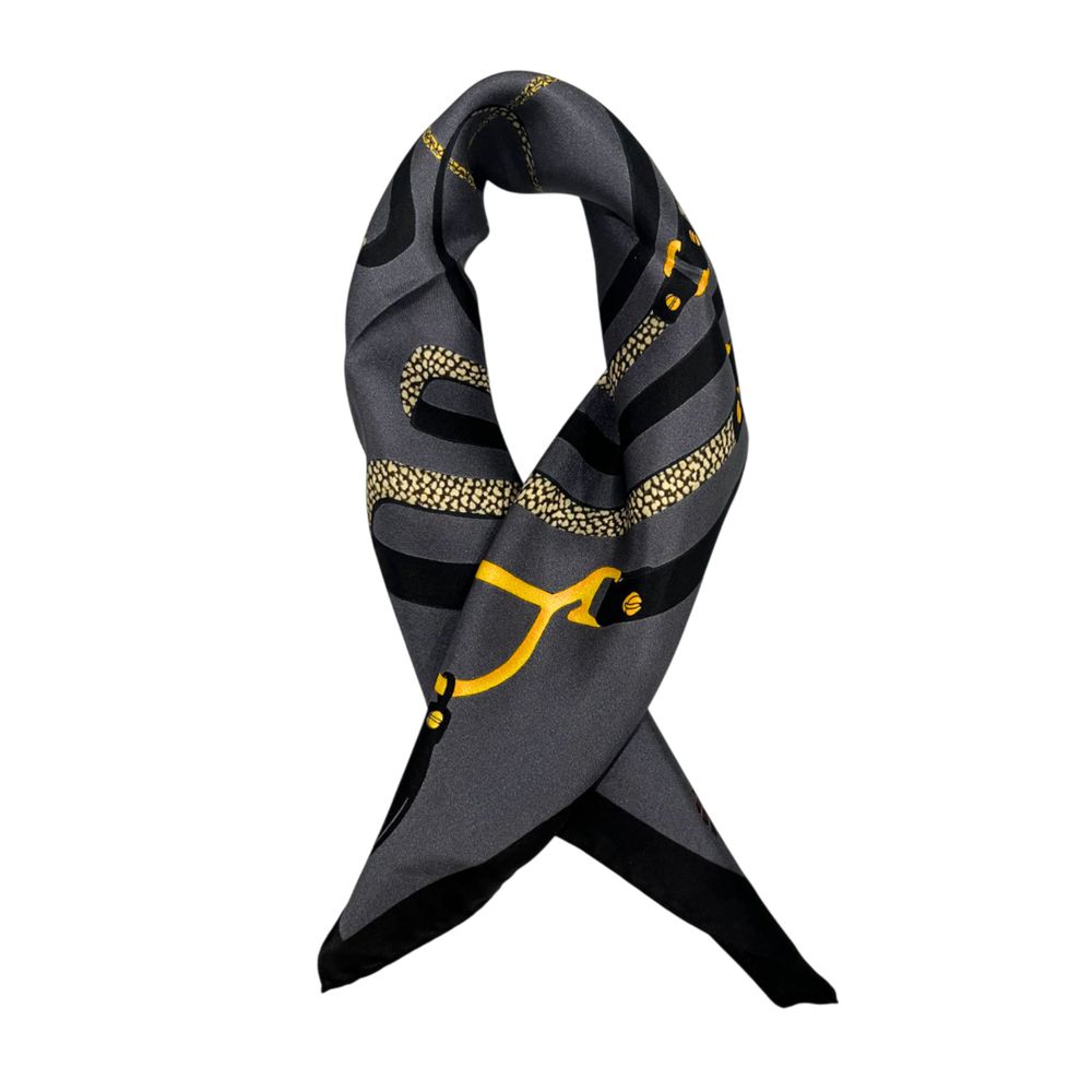 Borbonese Black Silk Women Scarf