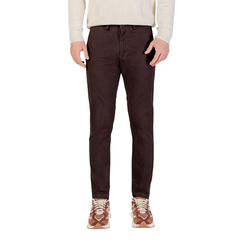 Borghese Brown Cotton Skinny Pants